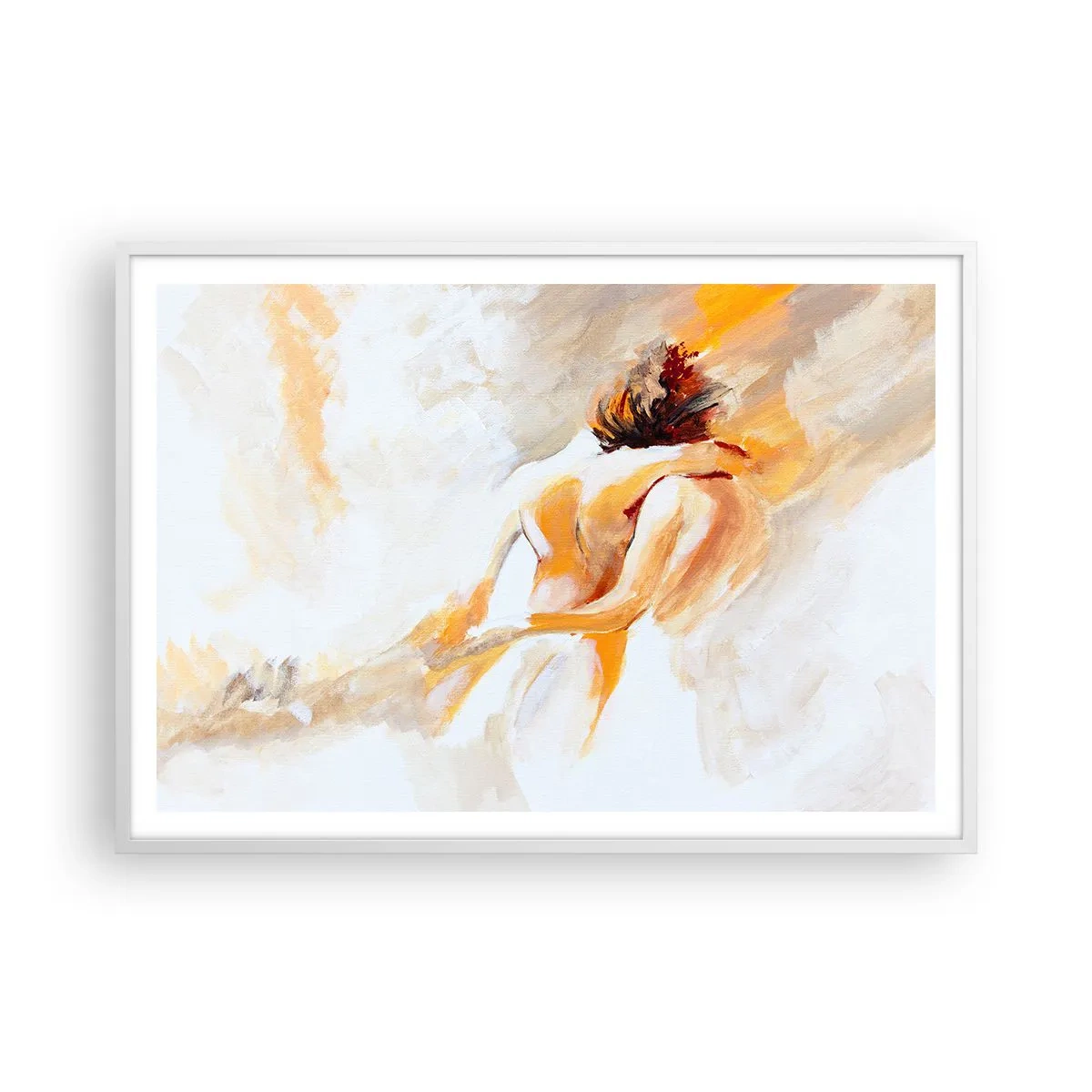 Póster en marco blanco - En un cielo de cercanía - 100x70 cm