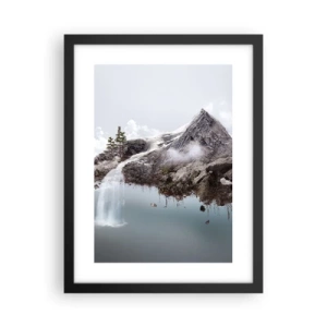 Póster en marco negro - Isla surrealista - 30x40 cm
