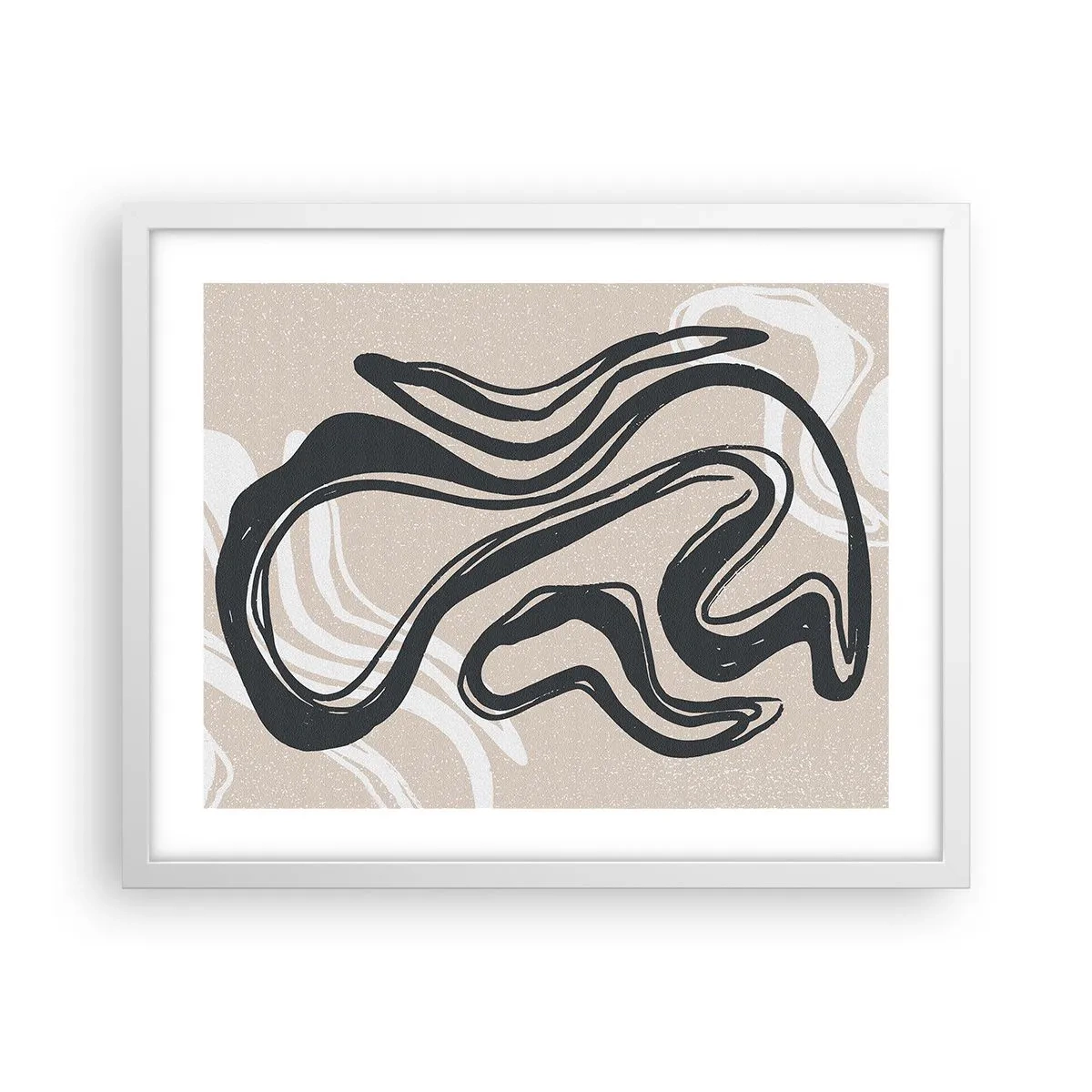 Póster en marco blanco - Expresión multiplicada - 50x40 cm