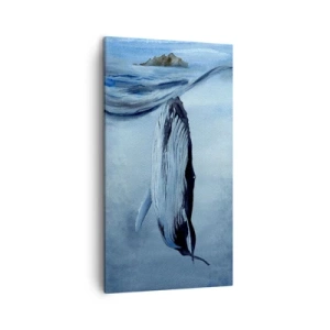 Cuadro sobre lienzo - Impresión de Imagen - Dos mundos del norte - 45x80 cm