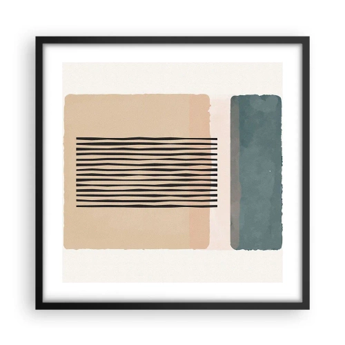 Póster en marco negro - Todo en orden - 50x50 cm