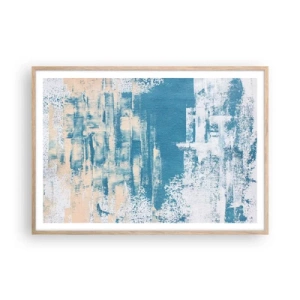 Póster en marco roble claro - A través de un carámbano - 100x70 cm