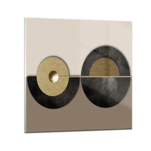 Cuadro sobre vidrio - Impresiones sobre Vidrio - Variaciones en torno a un círculo - 60x60 cm