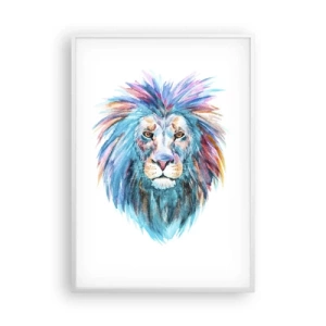 Póster en marco blanco - Aura electrizante - 70x100 cm