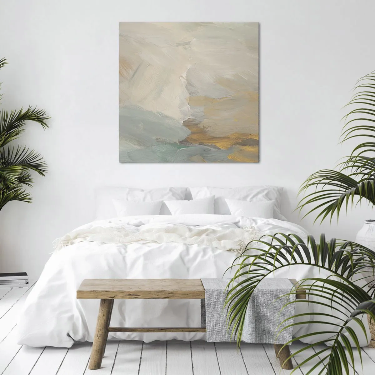 Cuadro sobre lienzo - Impresión de Imagen - Abstracción - una tierra de dulzura - 40x40 cm