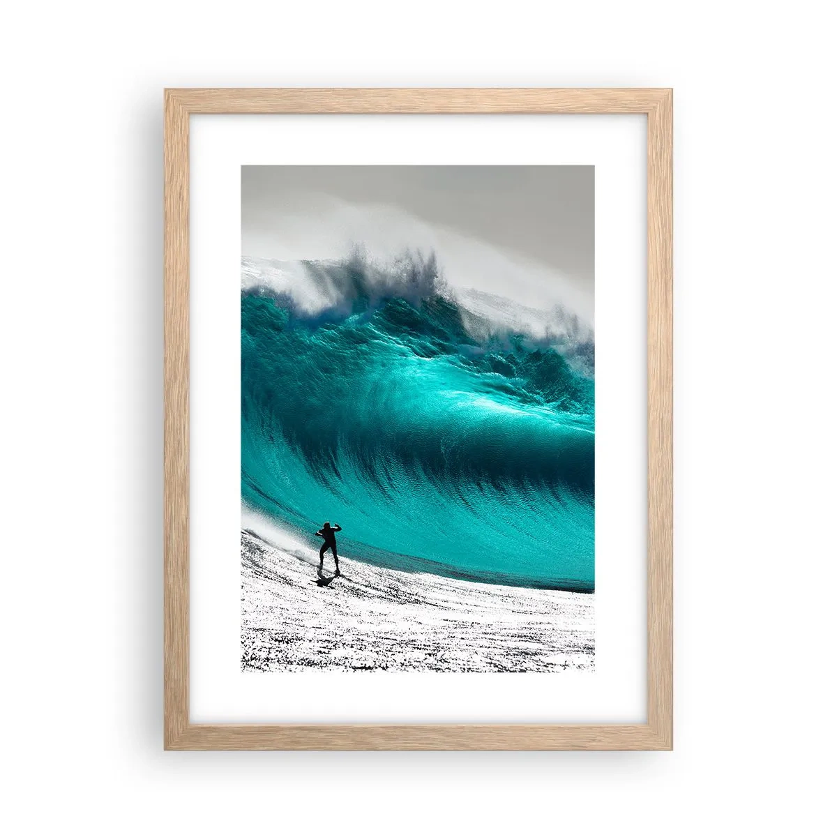 Póster en marco roble claro - Reto aceptado - 30x40 cm