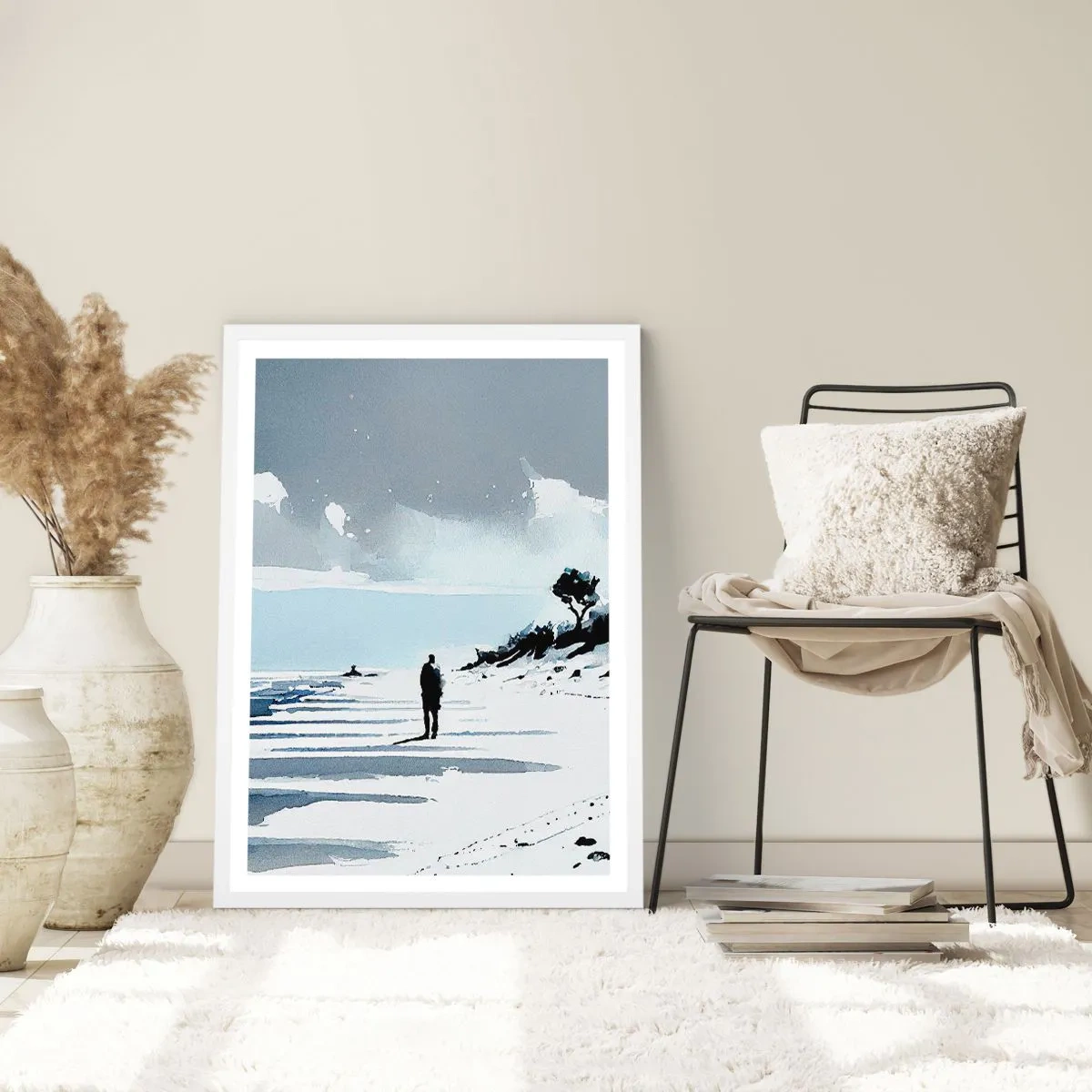 Póster en marco blanco - Solo conmigo mismo - 61x91 cm