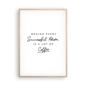 Póster en marco roble claro - El secreto del éxito - 70x100 cm