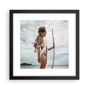 Póster en marco negro - Reina de los trópicos - 30x30 cm