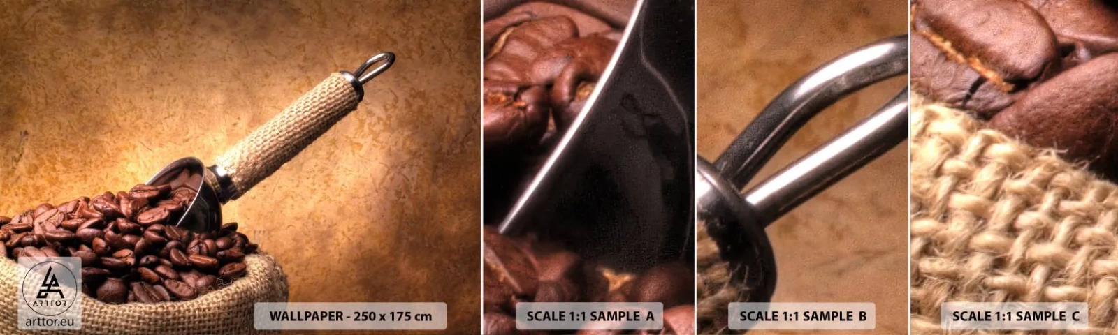 Muestra De Fotomural Standard Eco - En la fuente del sabor - Gastronomía, Café, Aroma - 100x30 cm