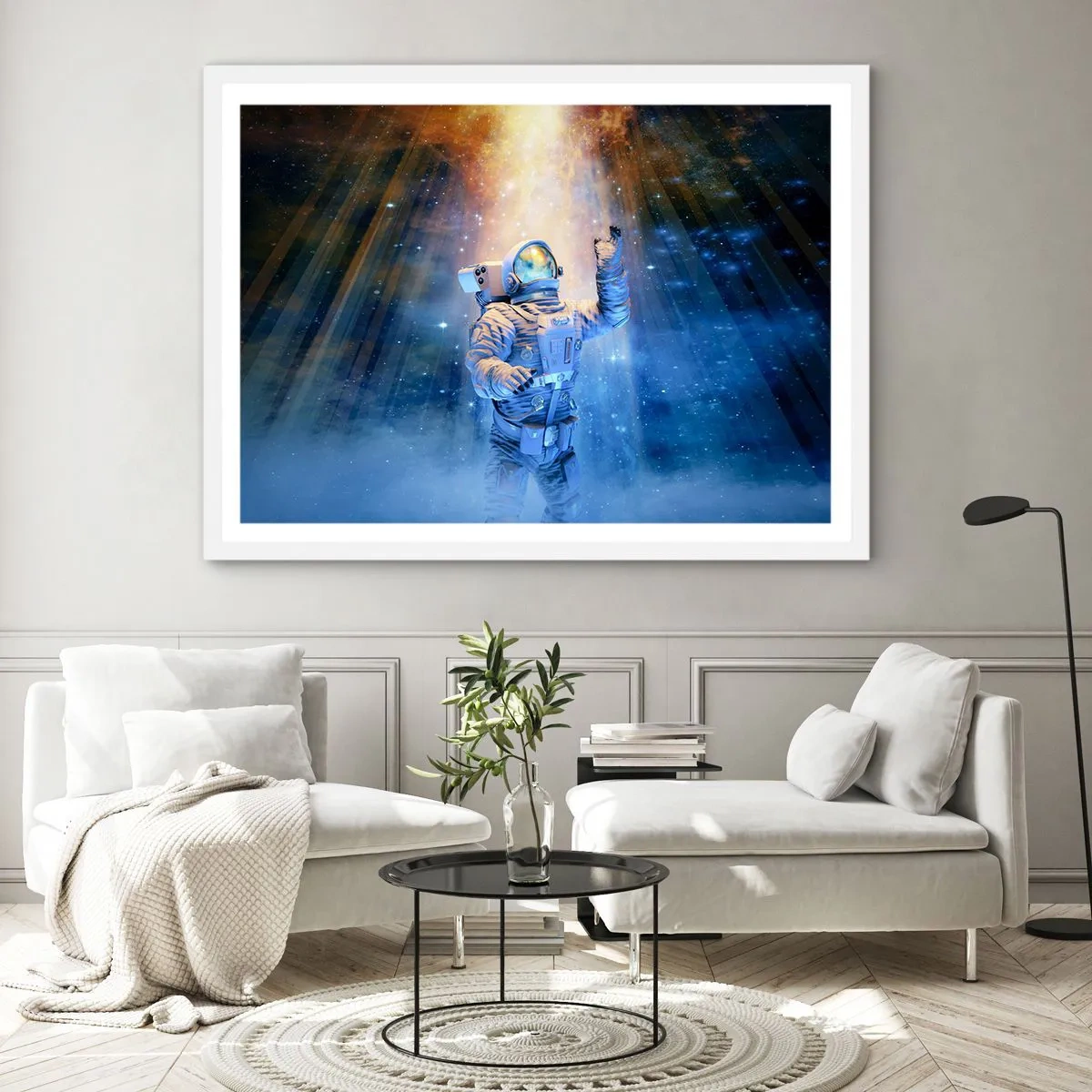 Póster en marco blanco - El descubrimiento - 100x70 cm