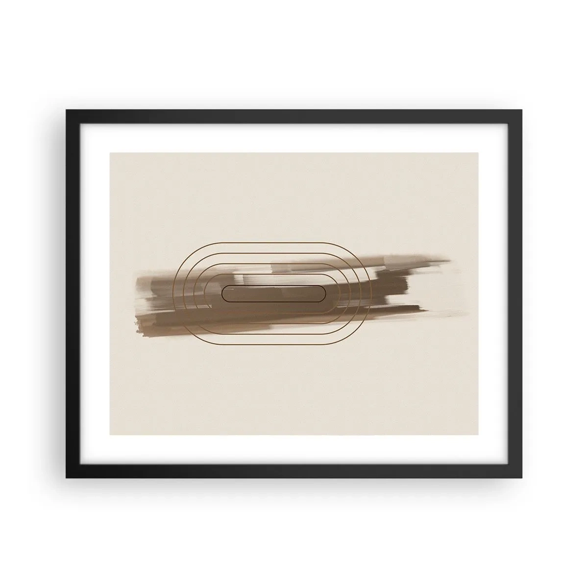 Póster en marco negro - Un soplo de gris - 50x40 cm