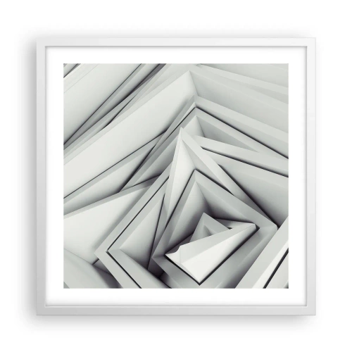 Póster en marco blanco - Ángulos afilados - 50x50 cm