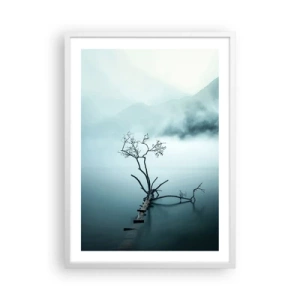 Póster en marco blanco - Fuera del agua y de la niebla - 50x70 cm