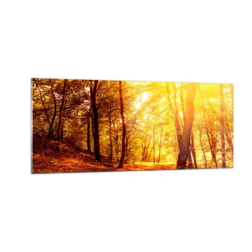 Cuadro sobre vidrio - Impresiones sobre Vidrio - Hacia un claro de oro - 100x40 cm