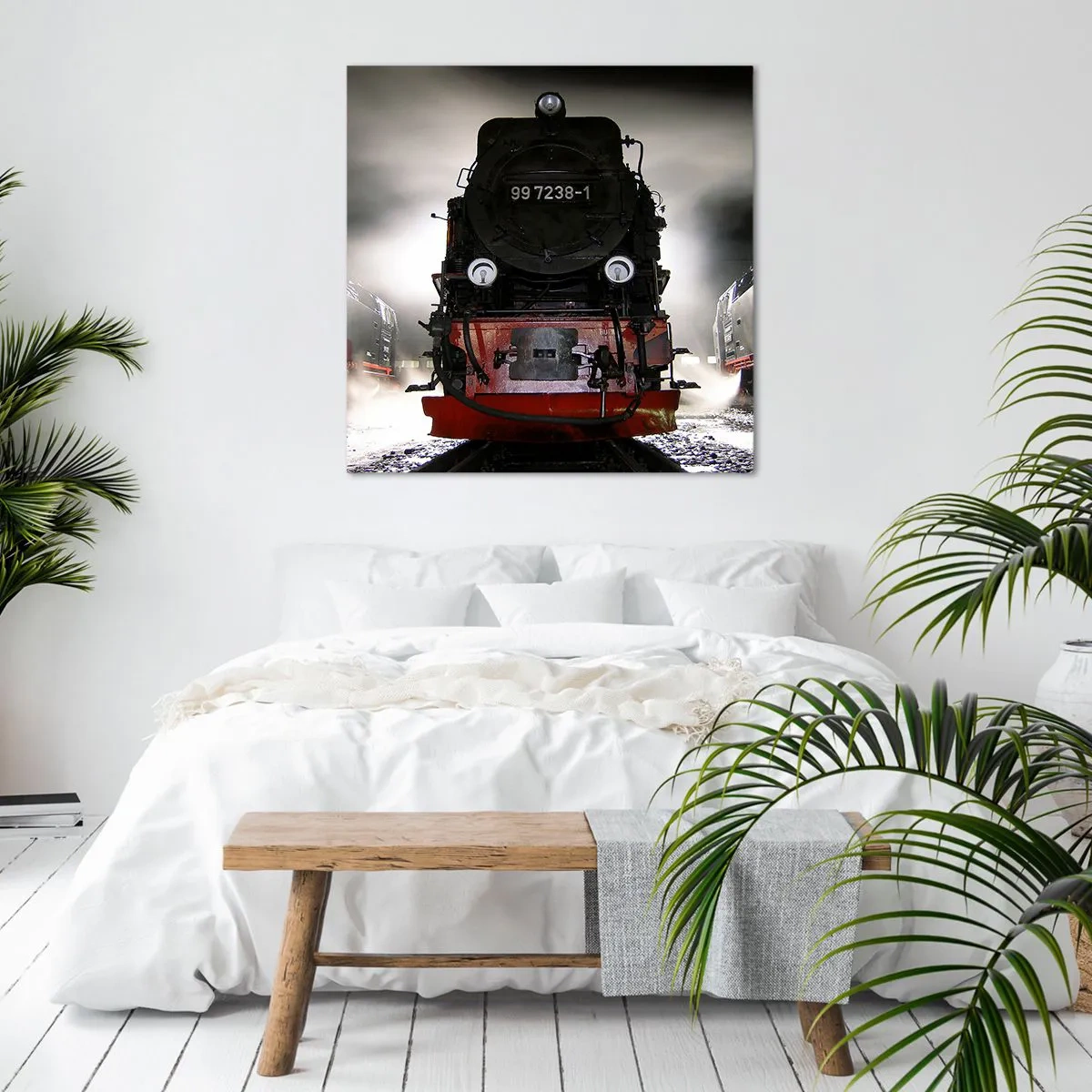 Cuadro sobre lienzo - Impresión de Imagen - De pie, jadeando y soplando - 70x70 cm