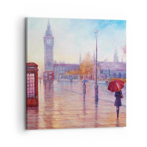 Cuadro sobre lienzo - Impresión de Imagen - Un día de otoño en Londres - 70x70 cm
