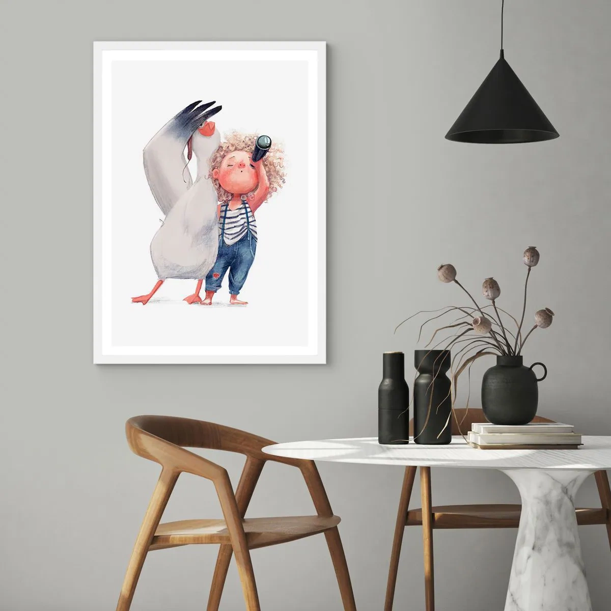 Póster en marco blanco - Un plan para un gran viaje - 40x50 cm