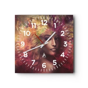Reloj de pared - Reloj de vidrio - ¡Aquí estoy! - 30x30 cm