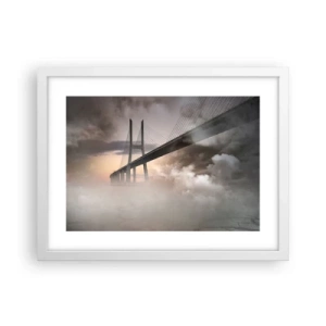 Póster en marco blanco - Junto al río que no existe - 40x30 cm