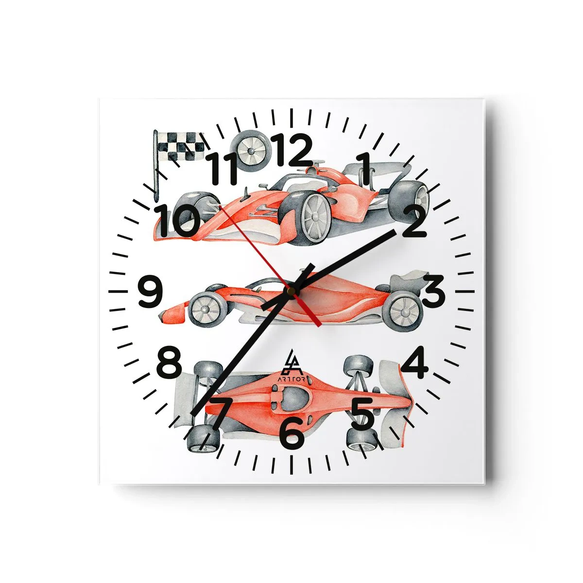 Reloj de pared - Reloj de vidrio - Para alcanzar un sueño - 30x30 cm