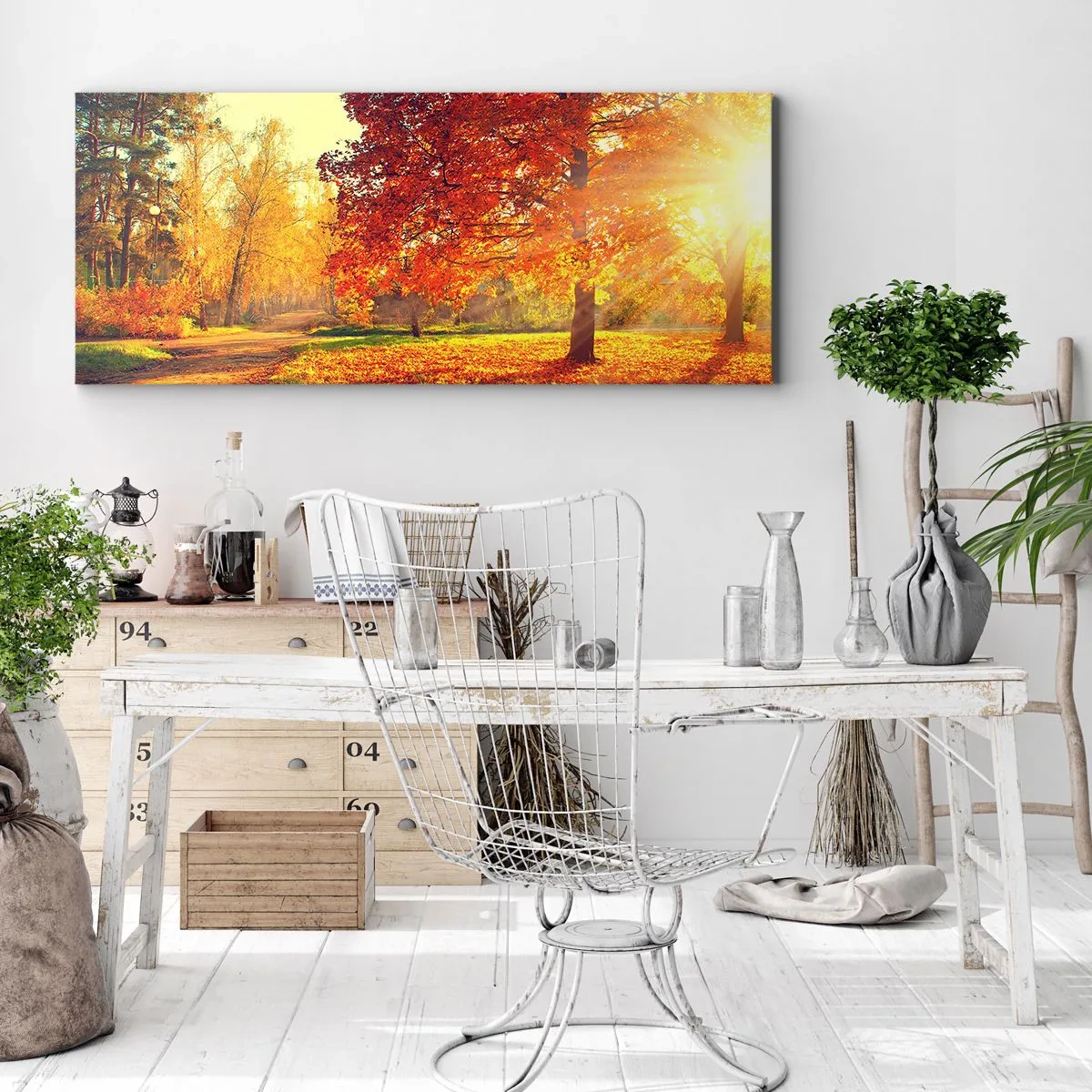 Cuadro sobre lienzo - Impresión de Imagen - El rojo es hermoso - 100x40 cm