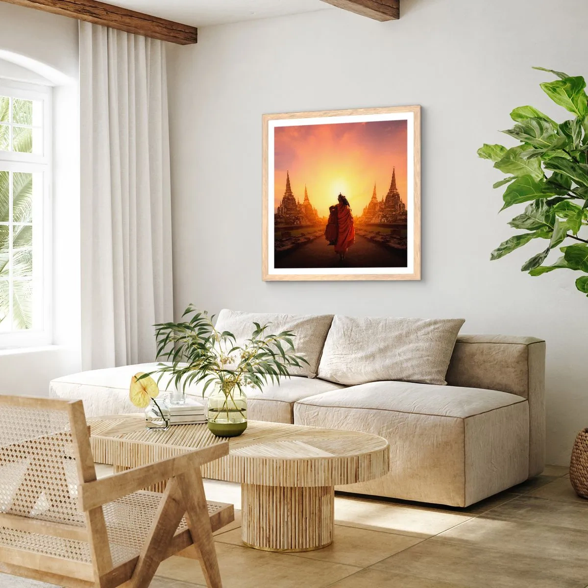 Póster en marco roble claro - En paz por la eternidad - 60x60 cm