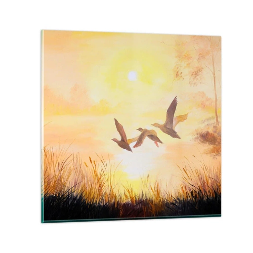 Cuadro sobre vidrio - Impresiones sobre Vidrio - El comienzo de un largo viaje - 30x30 cm