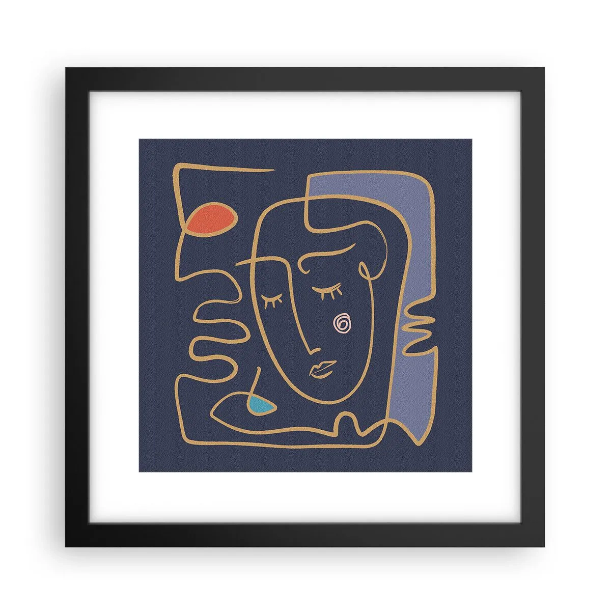 Póster en marco negro - En un maravilloso sueño - 30x30 cm