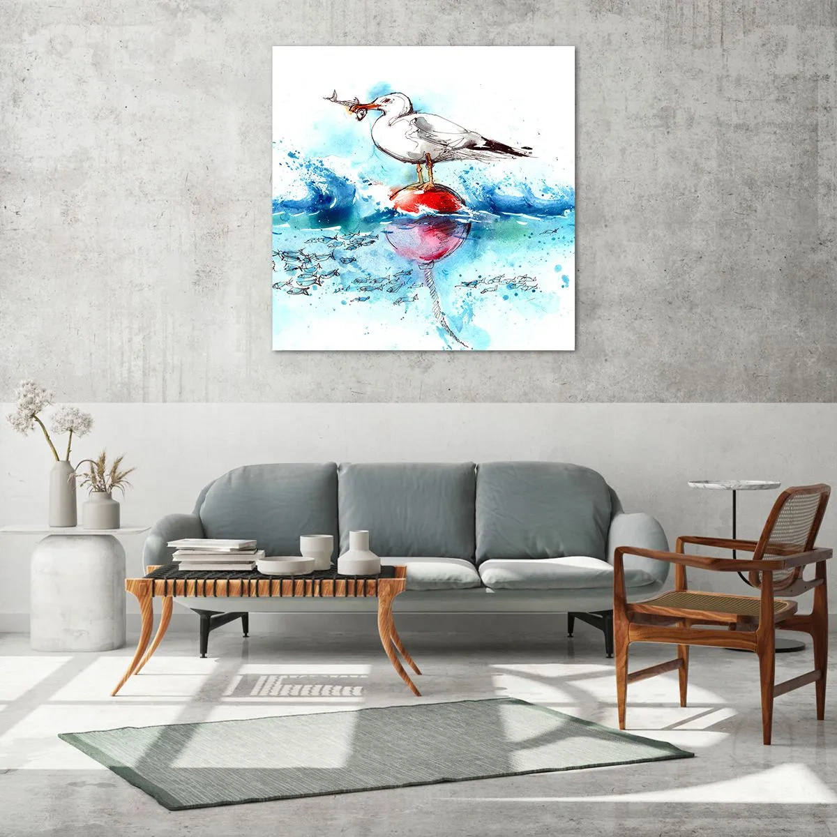 Cuadro sobre vidrio - Impresiones sobre Vidrio - Una captura exitosa - 60x60 cm