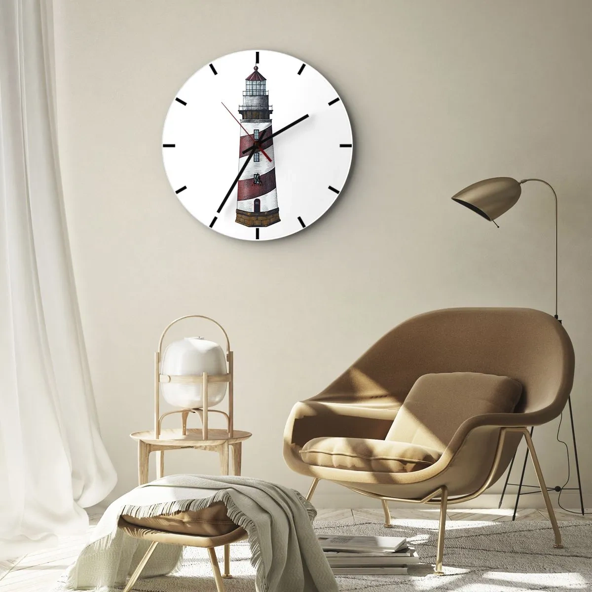 Reloj de pared - Reloj de vidrio - Siempre en guardia - 40x40 cm