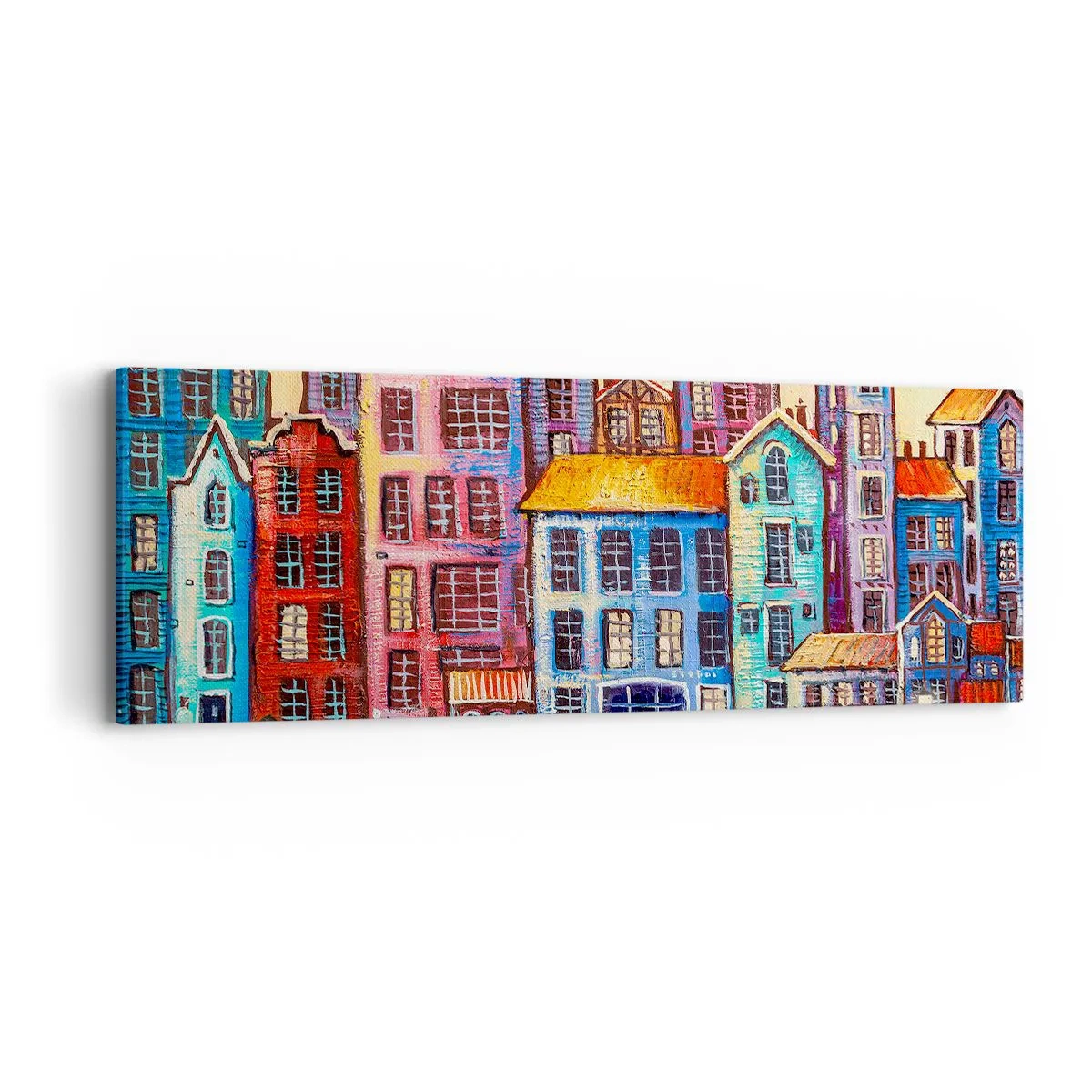 Cuadro sobre lienzo - Impresión de Imagen - Una ciudad como un cuento de hadas - 90x30 cm