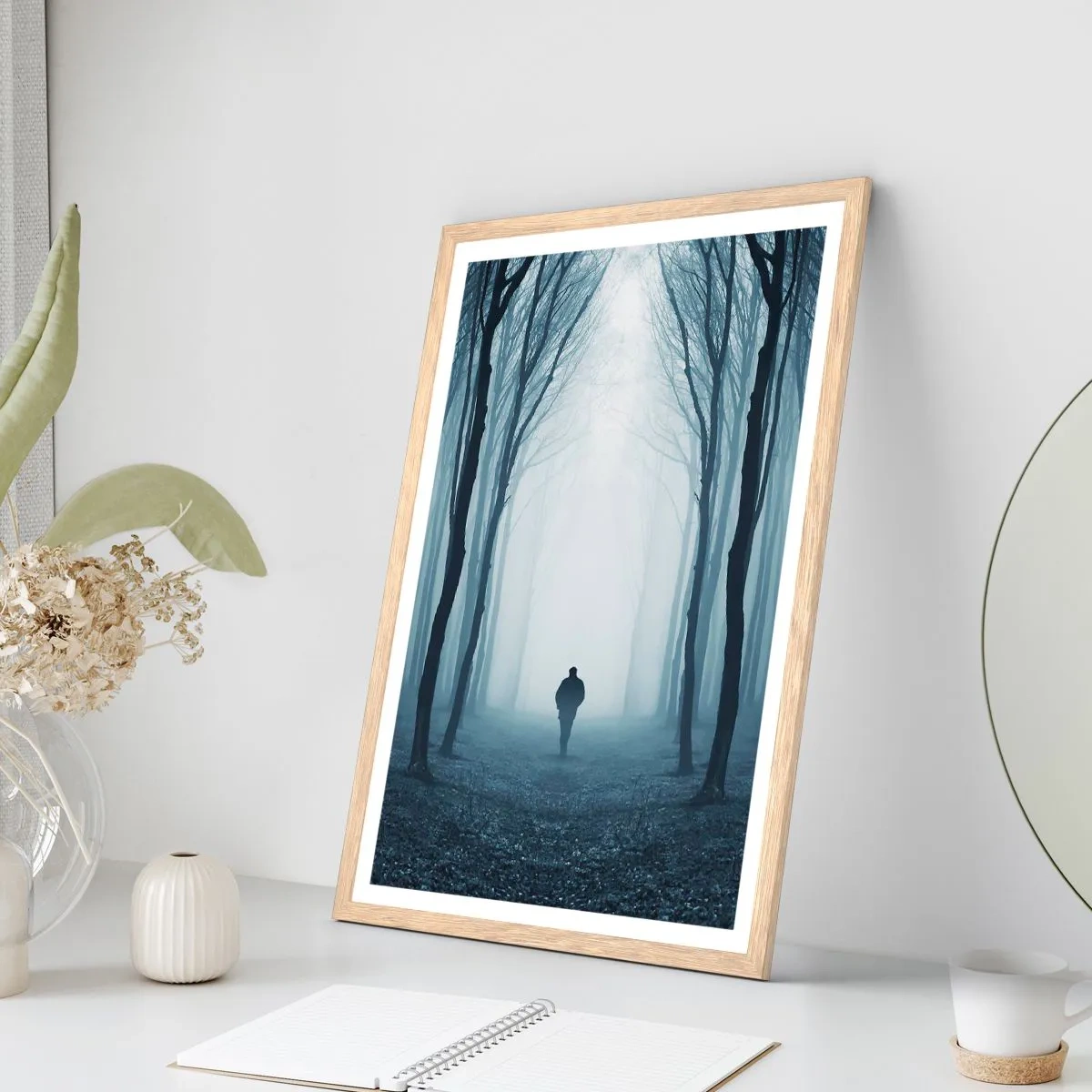 Póster en marco roble claro - Alto y claro - 50x70 cm