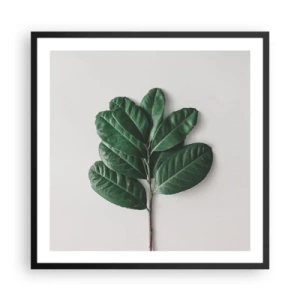 Póster en marco negro - El dibujo de la propia naturaleza - 60x60 cm