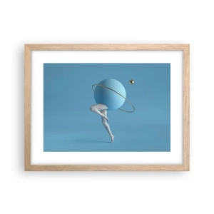Póster en marco roble claro - Y los planetas se vuelven locos - 40x30 cm