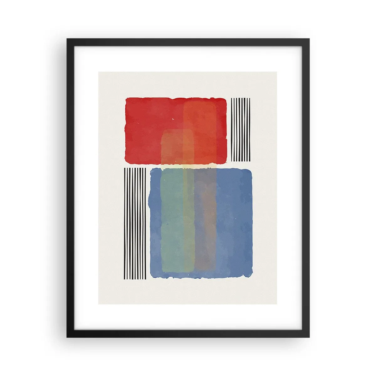 Póster en marco negro - Espíritu y alma de la geometría - 40x50 cm