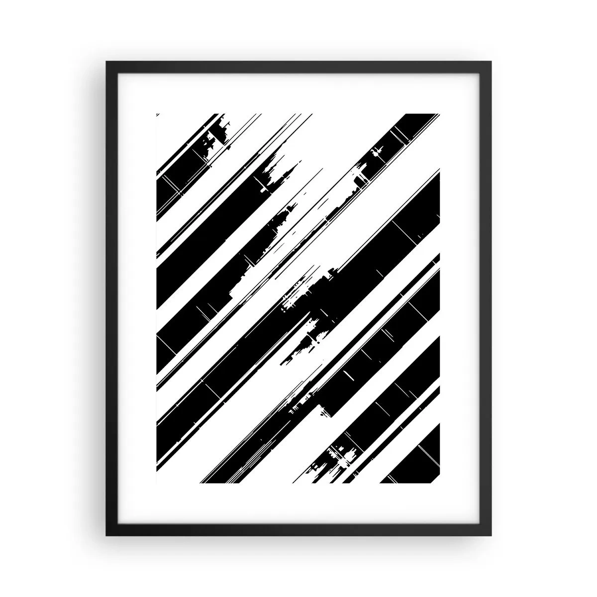 Póster en marco negro - Composición intensa y dinámica - 40x50 cm