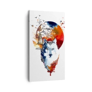 Cuadro sobre lienzo - Impresión de Imagen - El acecho nocturno - 45x80 cm