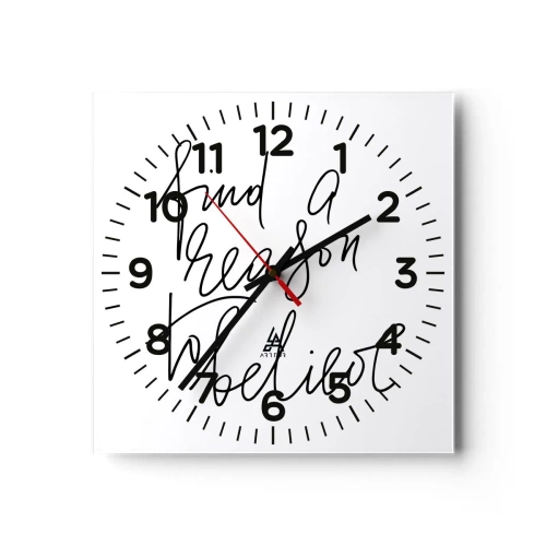 Reloj de pared - Reloj de vidrio - Es posible - 40x40 cm