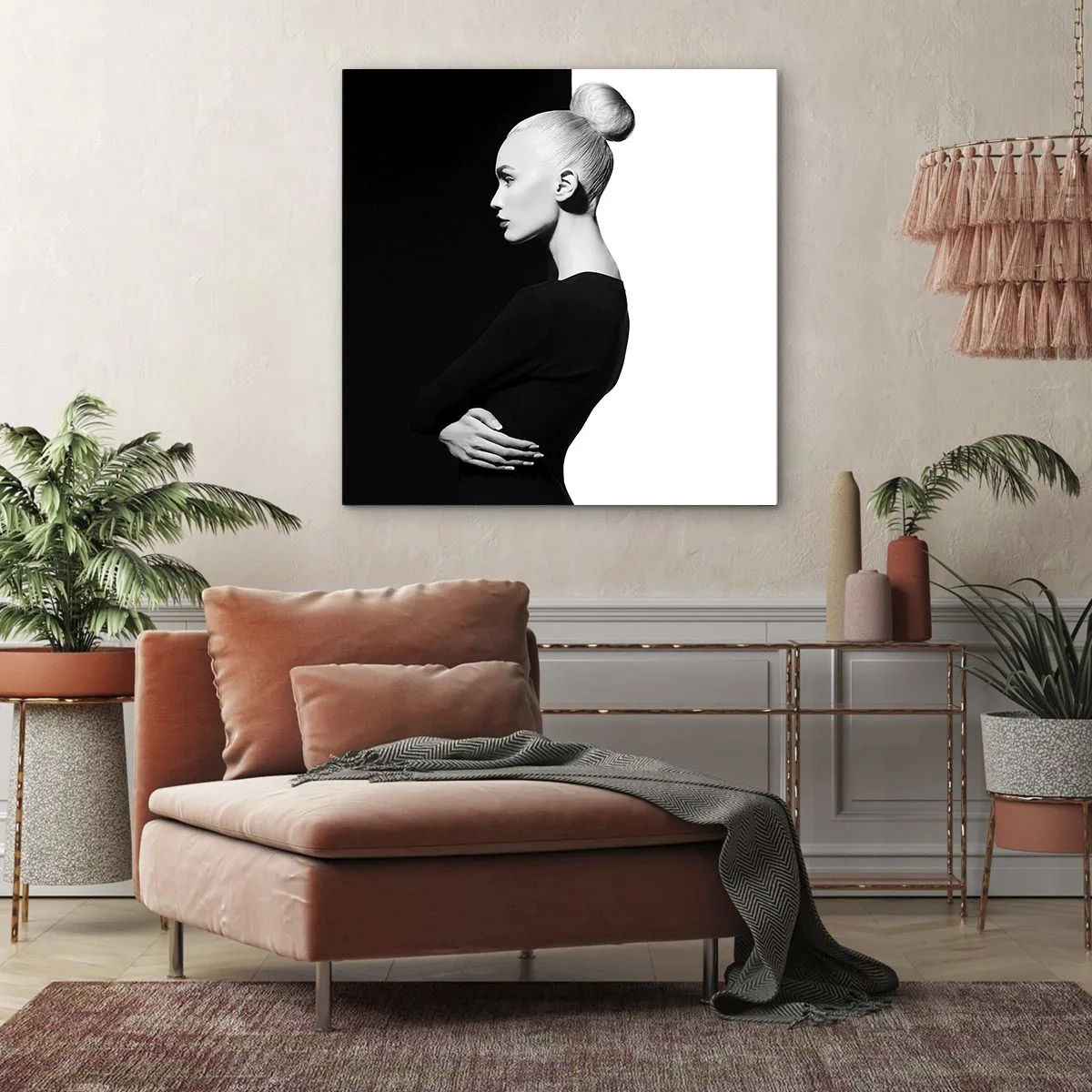 Cuadro sobre lienzo - Impresión de Imagen - Simplemente femenina - 30x30 cm