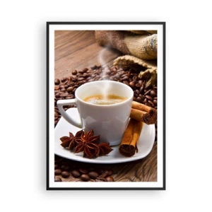 Póster en marco negro - Sabor y aroma picante - 70x100 cm