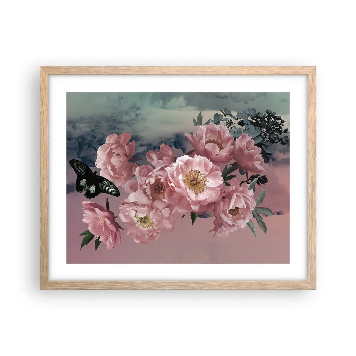 Póster en marco roble claro - La cúspide del romance - 50x40 cm