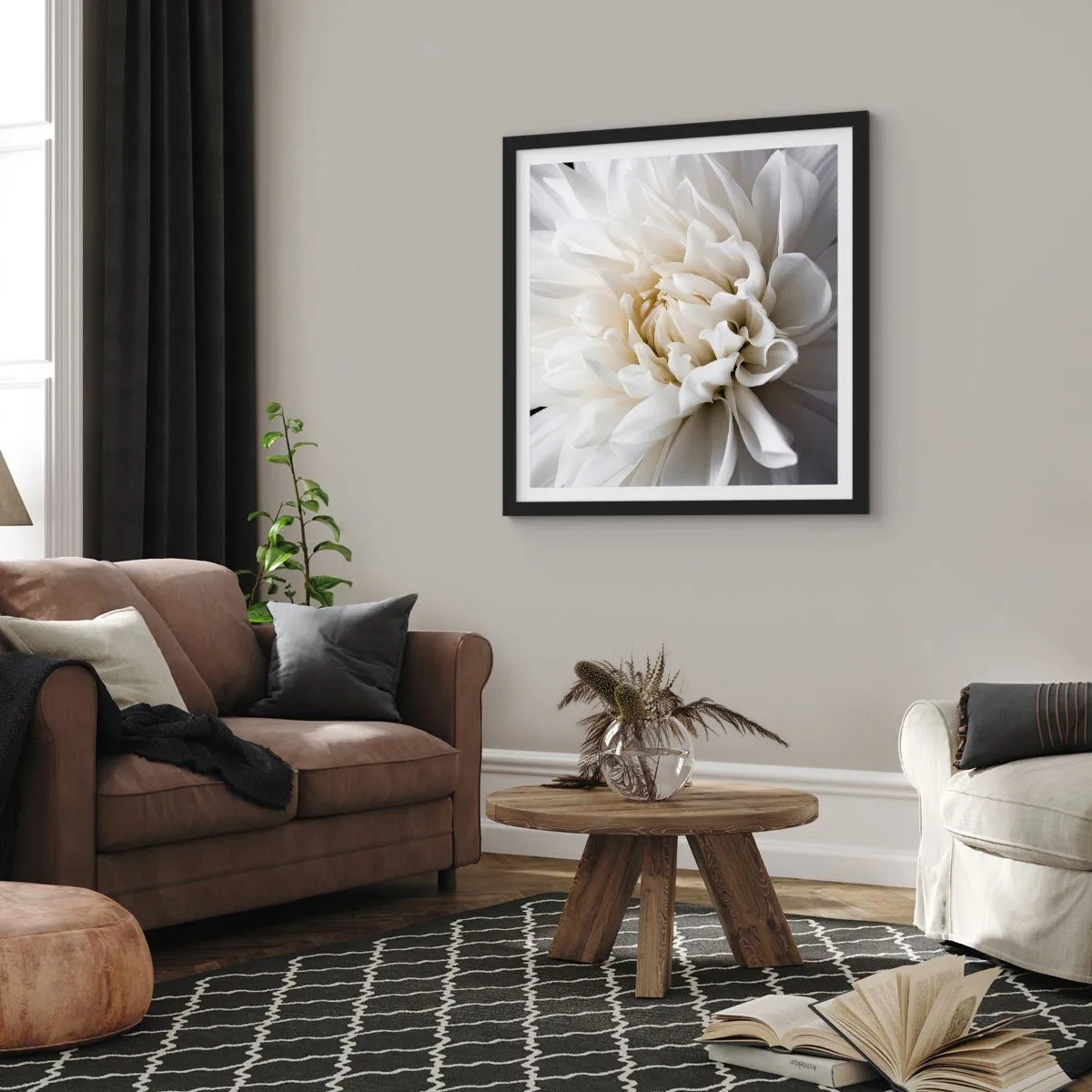 Póster en marco negro - La novia de la mañana - 60x60 cm