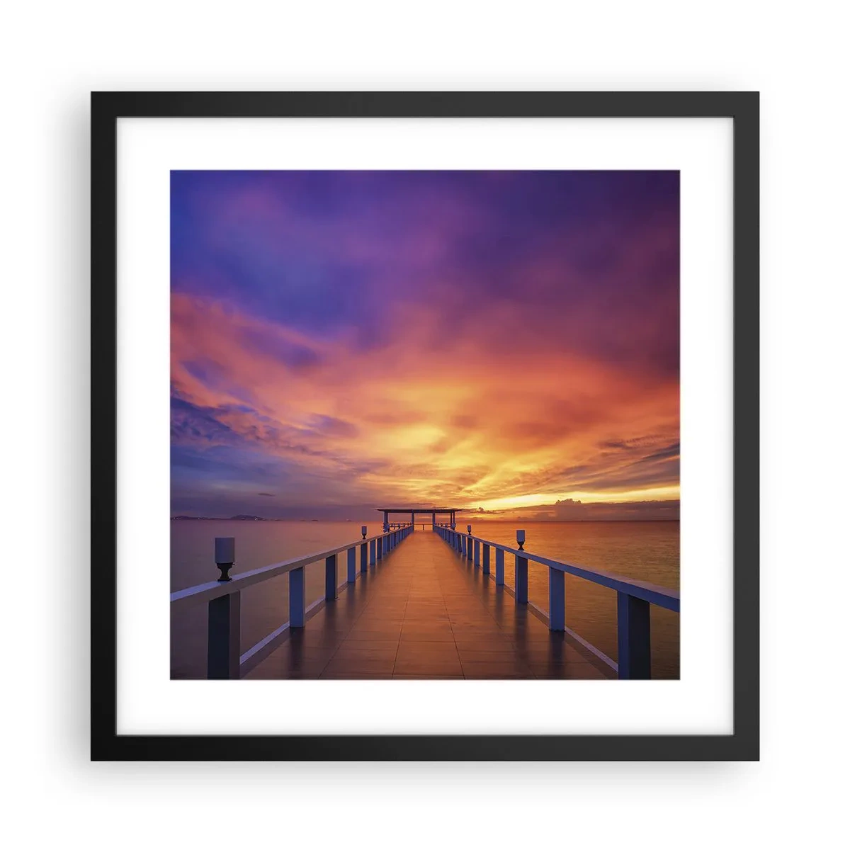 Póster en marco negro - Sin fin - 40x40 cm