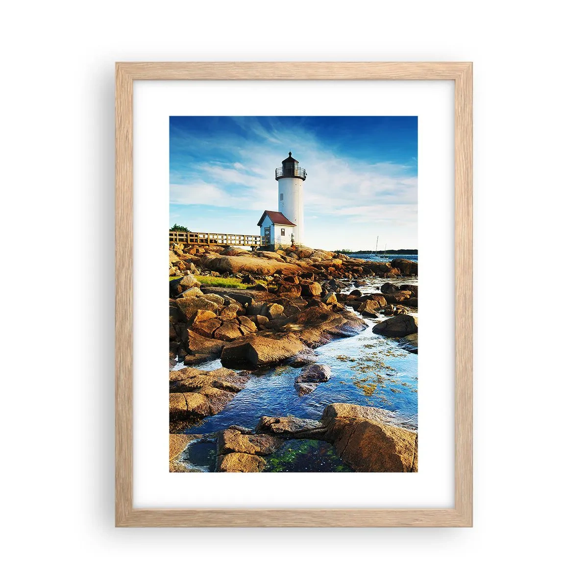 Póster en marco roble claro - Esperando vuestro regreso - 30x40 cm