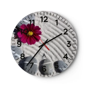 Reloj de pared - Reloj de vidrio - Energía y paz del círculo mágico de la naturaleza - 30x30 cm