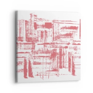 Cuadro sobre lienzo - Impresión de Imagen - Ciudad roja - 30x30 cm