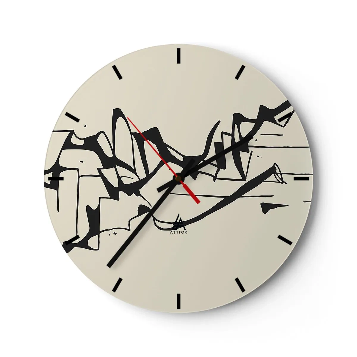 Reloj de pared - Reloj de vidrio - Tal vez sea un paisaje - 40x40 cm