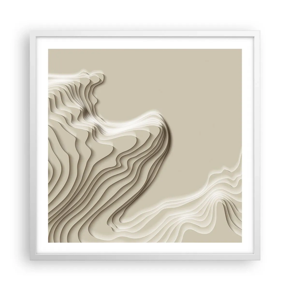 Póster en marco blanco - Topografía del arte - 60x60 cm
