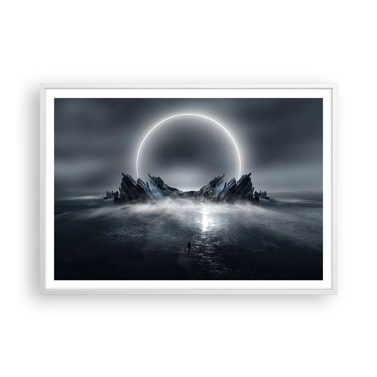 Póster en marco blanco - El final del cuento - 100x70 cm